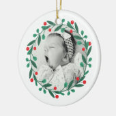 Weihnachtskinder 1. Weihnachtsfeier Keramik Ornament (Links)