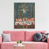 Weihnachtskinder aus dem 19. Jahrhundert Gesang in Leinwanddruck (Insitu (Wohnzimmer))