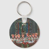 Weihnachtskinder aus dem 19. Jahrhundert Gesang in Schlüsselanhänger (Rückseite)