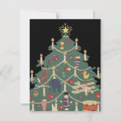 Weihnachtskinder aus dem 19. Jahrhundert rund um e Einladung (Vorderseite)