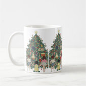 Weihnachtskinder aus dem 19. Jahrhundert rund um e Kaffeetasse (Links)