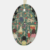 Weihnachtskinder aus dem 19. Jahrhundert rund um e Keramik Ornament (Links)