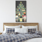Weihnachtskinder aus dem 19. Jahrhundert rund um e Leinwanddruck (Insitu (Schlafzimmer))