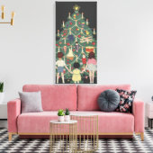 Weihnachtskinder aus dem 19. Jahrhundert rund um e Leinwanddruck (Insitu (Wohnzimmer))