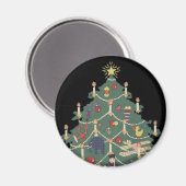 Weihnachtskinder aus dem 19. Jahrhundert rund um e Magnet (Vorderseite/Rückseite)