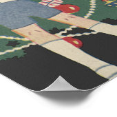 Weihnachtskinder aus dem 19. Jahrhundert rund um e Poster (Ecke)