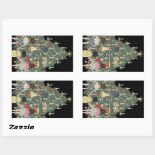 Weihnachtskinder aus dem 19. Jahrhundert rund um e Rechteckiger Aufkleber (Blatt)