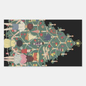 Weihnachtskinder aus dem 19. Jahrhundert rund um e Rechteckiger Aufkleber (Vorderseite)