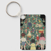 Weihnachtskinder aus dem 19. Jahrhundert rund um e Schlüsselanhänger (Vorderseite)