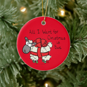 Weihnachtskinder-Cartoon Keramik Ornament