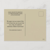 Weihnachtskinder dekorieren Baum Feiertagspostkarte (Rückseite)