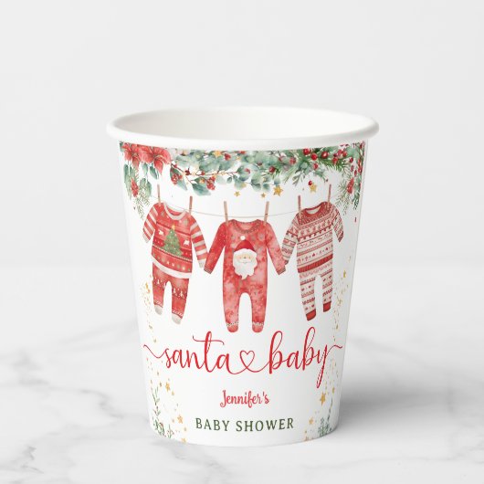 Weihnachtskinder-Duschpapier-Tasse Pappbecher (Rückseite)