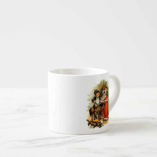 Weihnachtskinder Espressotasse (Vorderseite Rechts)