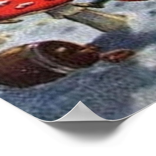 Weihnachtskinder feierlich Weihnachten Poster (Ecke)