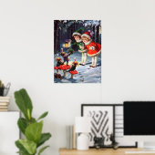 Weihnachtskinder feierlich Weihnachten Poster (Heimbüro)