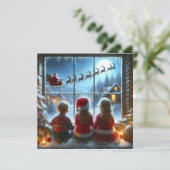 Weihnachtskinder Feiertagskarte (Stehend Vorderseite)