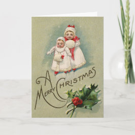 Weihnachtskinder Feiertagskarte