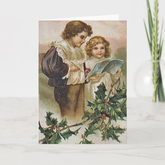 Weihnachtskinder Feiertagskarte (Vorderseite)