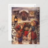 Weihnachtskinder Feiertagspostkarte (Vorne/Hinten)