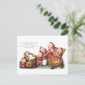 Weihnachtskinder Feiertagspostkarte (Stehend Vorderseite)
