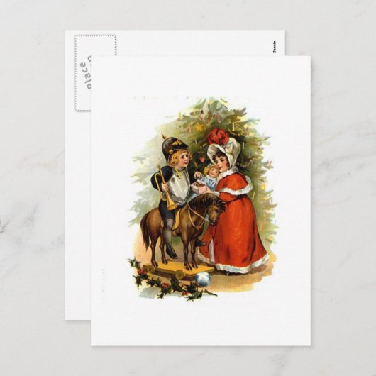 Weihnachtskinder Feiertagspostkarte (Vorne/Hinten)