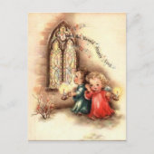 Weihnachtskinder Feiertagspostkarte (Vorderseite)