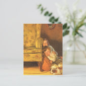 Weihnachtskinder für den Weihnachtsmann Gewartet Feiertagspostkarte (Stehend Vorderseite)