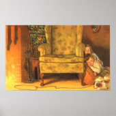 Weihnachtskinder für den Weihnachtsmann Gewartet Poster (Vorne)