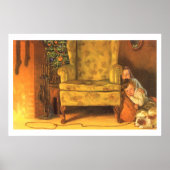 Weihnachtskinder für den Weihnachtsmann Gewartet Poster (Vorne)