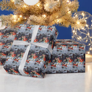 Weihnachtskinder im Jahrgang Feiertage Party Geschenkpapier
