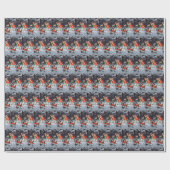 Weihnachtskinder im Jahrgang Feiertage Party Geschenkpapier (Flach)