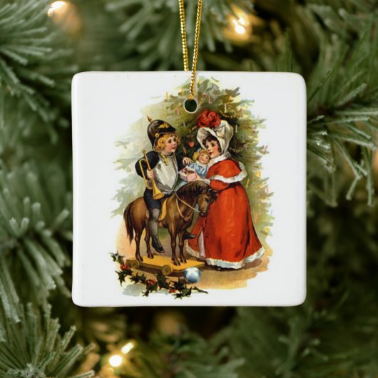Weihnachtskinder Keramikornament (Baum)