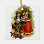 Weihnachtskinder Keramikornament (Vorderseite)