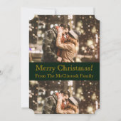 Weihnachtskinder Lane Flat Fotokarte Einladung (Rückseite)