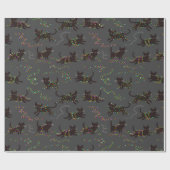 Weihnachtskinder mit Weihnachtslicht Geschenkpapier (Flach)