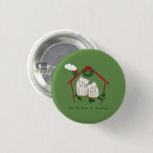 Weihnachtskinder Niedlich Button (Vorne & Hinten)