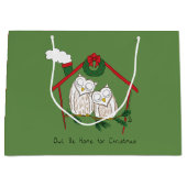 Weihnachtskinder Niedlich Große Geschenktüte (Vorderseite)