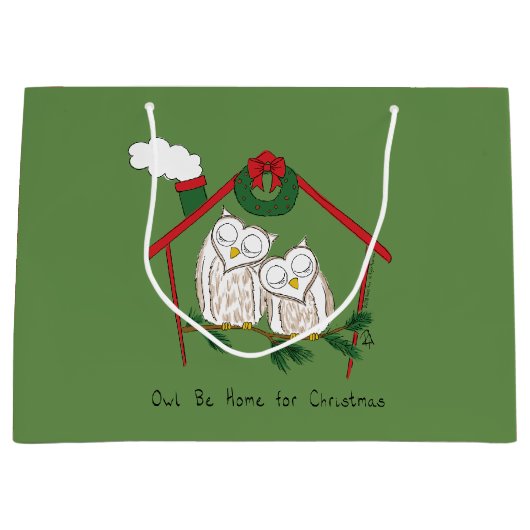 Weihnachtskinder Niedlich Große Geschenktüte (Vorderseite)