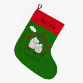 Weihnachtskinder Niedlich Großer Weihnachtsstrumpf (Vorderansicht (hängend))