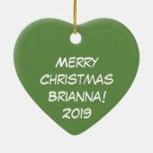 Weihnachtskinder Niedlich Keramik Ornament (Hinten)