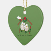 Weihnachtskinder Niedlich Keramik Ornament (Links)