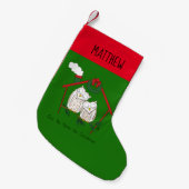 Weihnachtskinder Niedlich Kleiner Weihnachtsstrumpf (Vorderansicht (hängend))