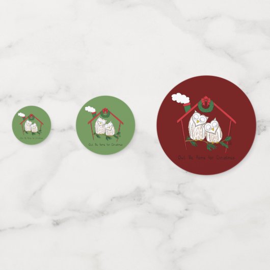 Weihnachtskinder Niedlich Konfetti (Rückseiten)