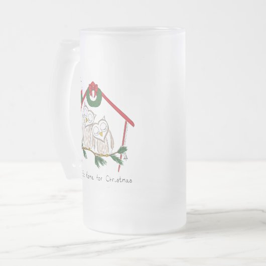 Weihnachtskinder Niedlich Mattglas Bierglas (Vorderseite Links)