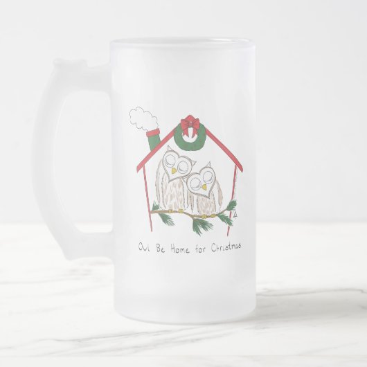 Weihnachtskinder Niedlich Mattglas Bierglas (Links)