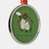 Weihnachtskinder Niedlich Ornament Aus Metall (Rechts)