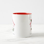 Weihnachtskinder Niedlich Zweifarbige Tasse (Mittel)