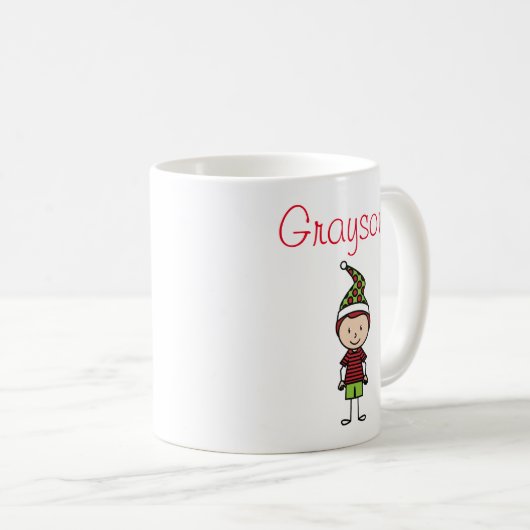 Weihnachtskinder Personalisierter Individuelle Nam Kaffeetasse (VorderseiteRechts)