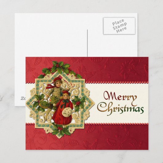 Weihnachtskinder Postkarte (Vorne/Hinten)