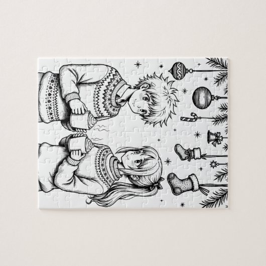 Weihnachtskinder  puzzle (Horizontal)